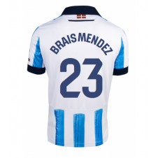 Real Sociedad Brais Mendez #23 Hjemmedrakt 2023-24 Kortermet